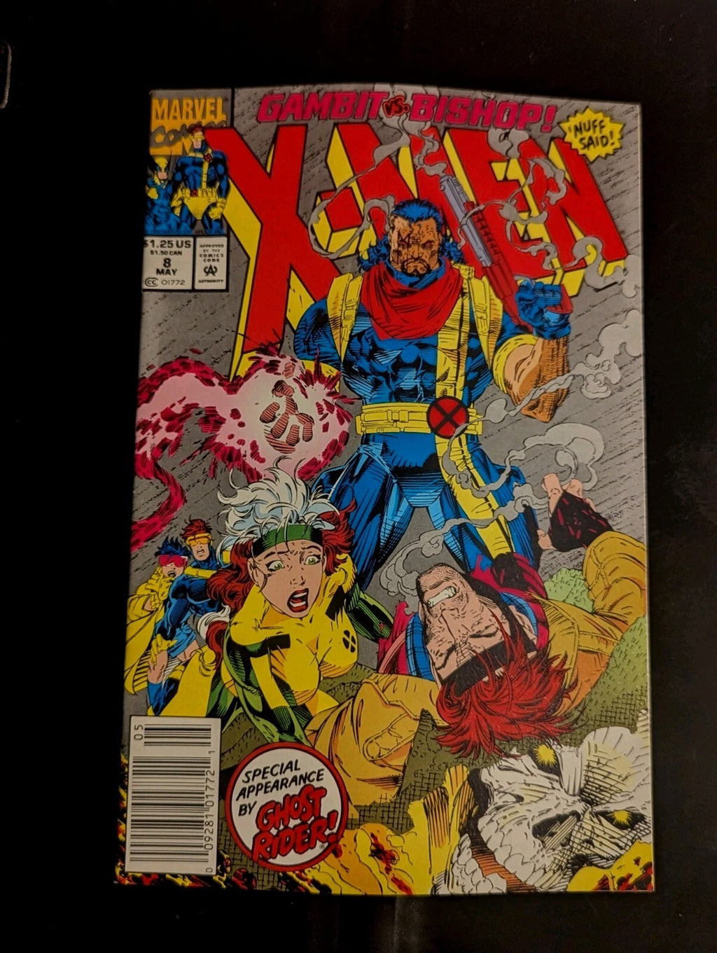 X-Men Issue 8 1992 Vintage Marvel Comics Bishop Ghost Rider Jim Lee Gambit N. Mi