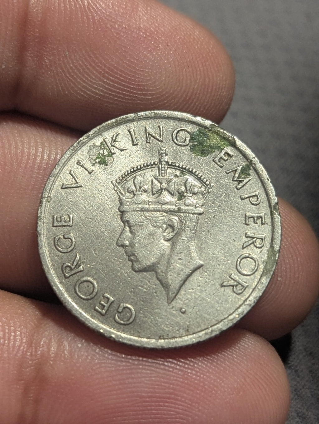British India Colony KING GEORGE VI-1947  Rupee Rare date .