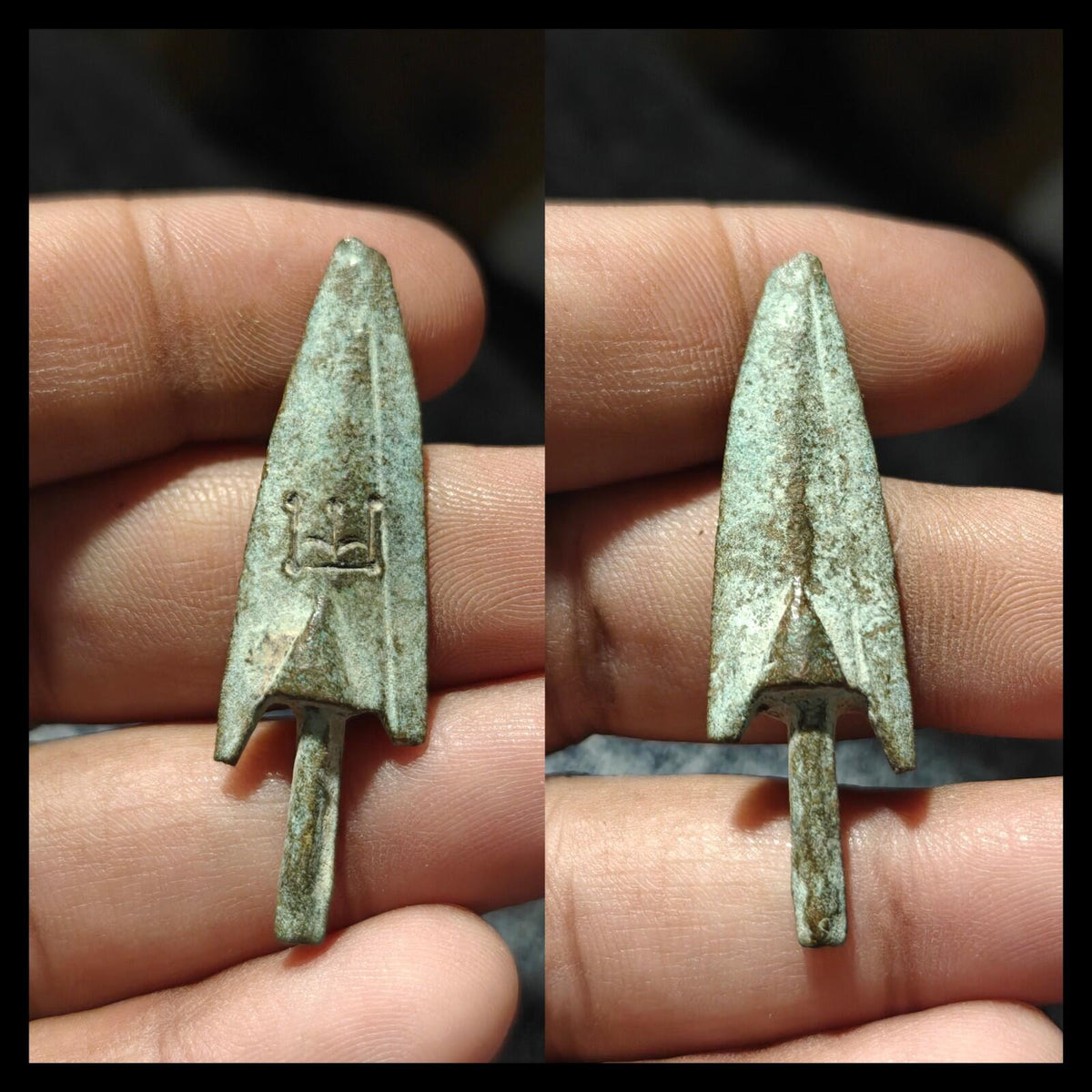 罕见真品古希腊青铜箭头，公元前3世纪。C/M