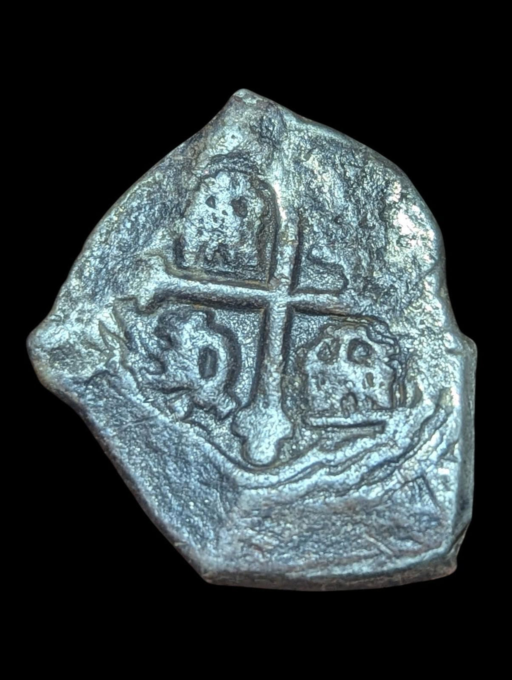 Pirate Cob colonial espagnol du Mexique 4 Reales 1711 -1728 Rare, 13.2G Philippe V