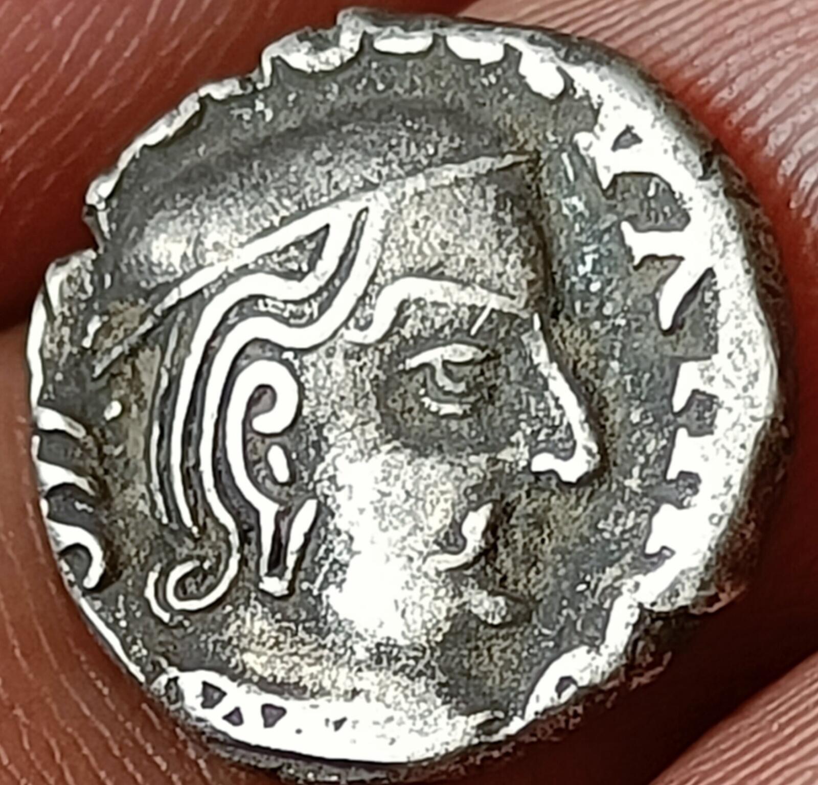 #AB85#India SILVER coin of VISHAB sena Western Kshatrapas.Indo-Scythian rulers