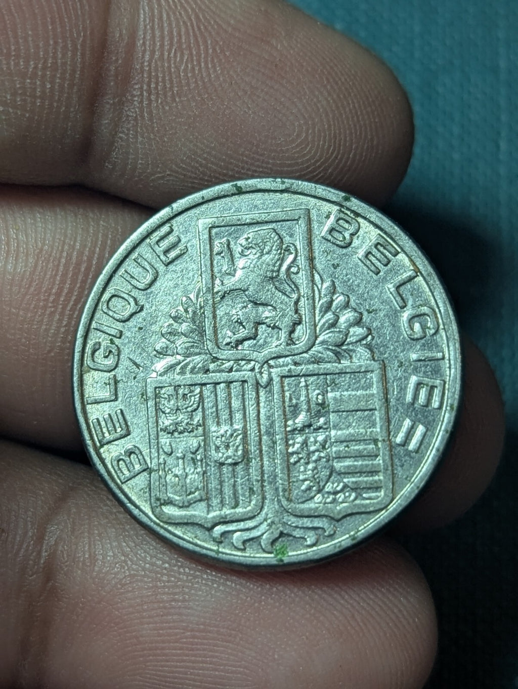 1938 BELGIUM 5 FRANCS - RARE TYPE - High Quality Coin