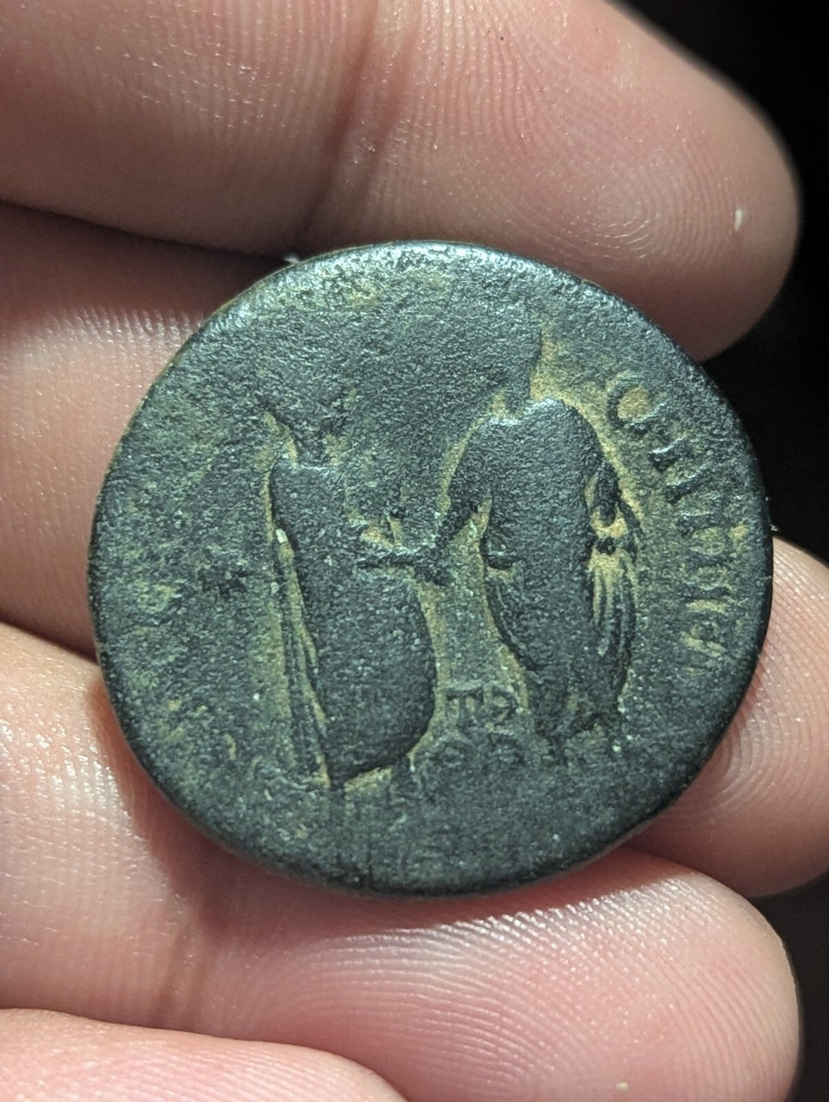 Monnaie provinciale romaine CARIE Stratonicée Caracalla avec Geta en tant que César Dupondius