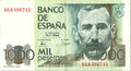Spain Prefix V UNC Banknote 1000 Pesetas 1979 G Series