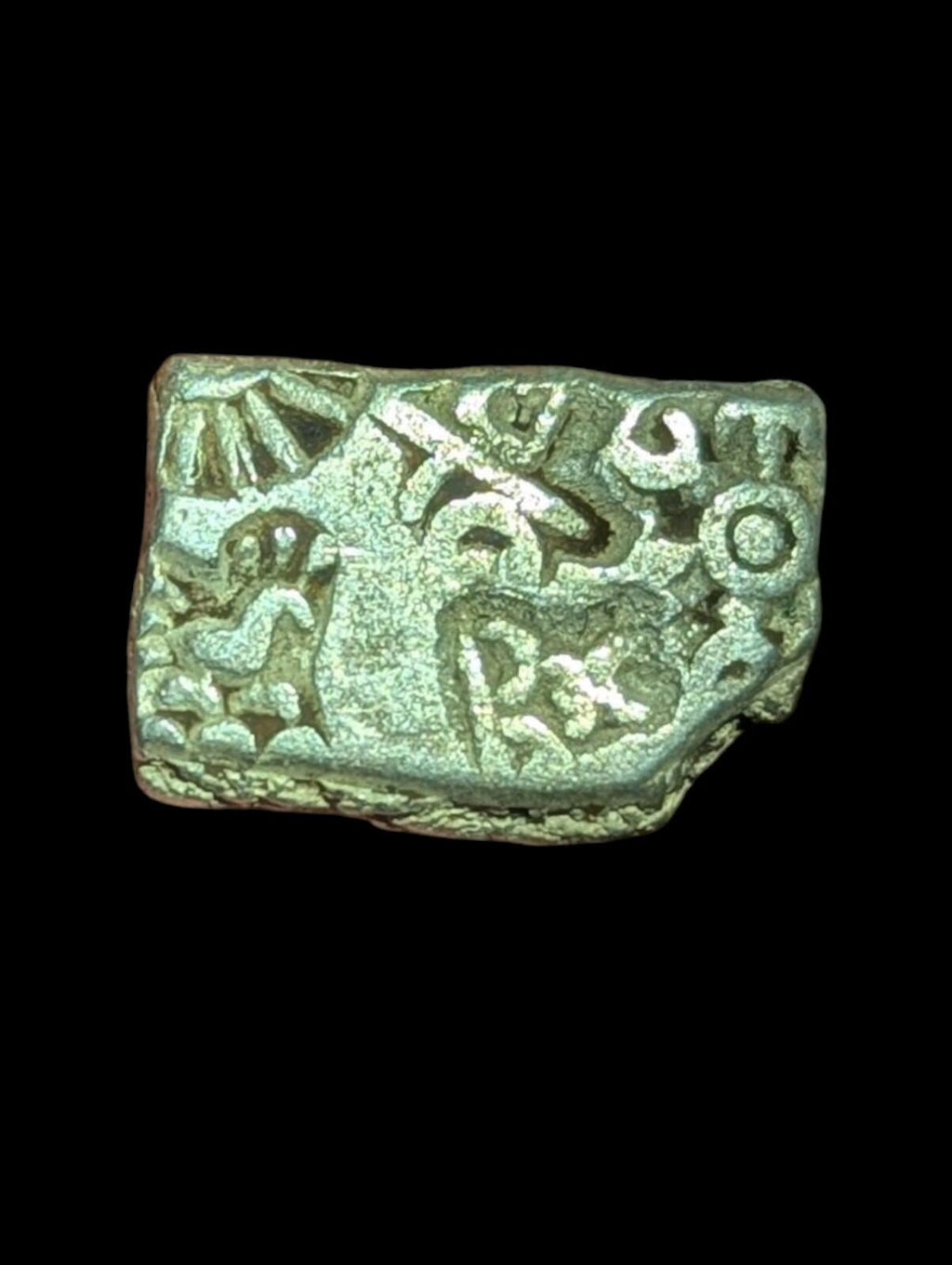 India Bengal INDUS Valley Mayuriyan Punch silver Coin 300 BC PEACOCK Symbol