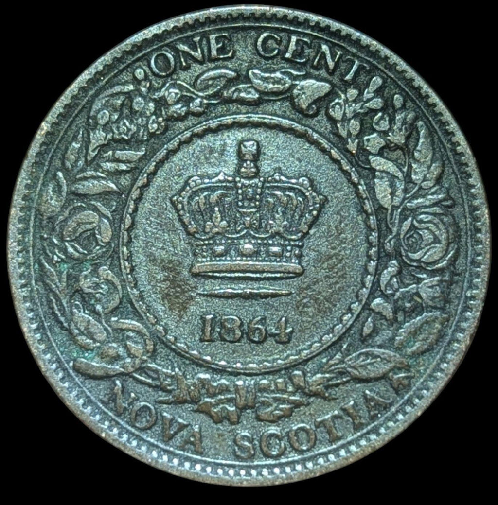 新斯科舍 - 1 分 1864 Km#8.2  流通品 稀有 已废止国家