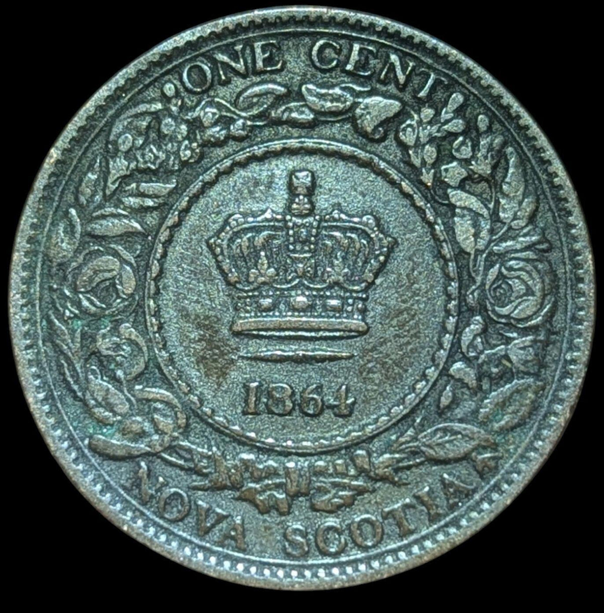 新斯科舍 - 1 分 1864 Km#8.2  流通品 稀有 已废止国家