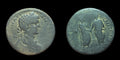 Monnaie provinciale romaine CARIE Stratonicée Caracalla avec Geta en tant que César Dupondius