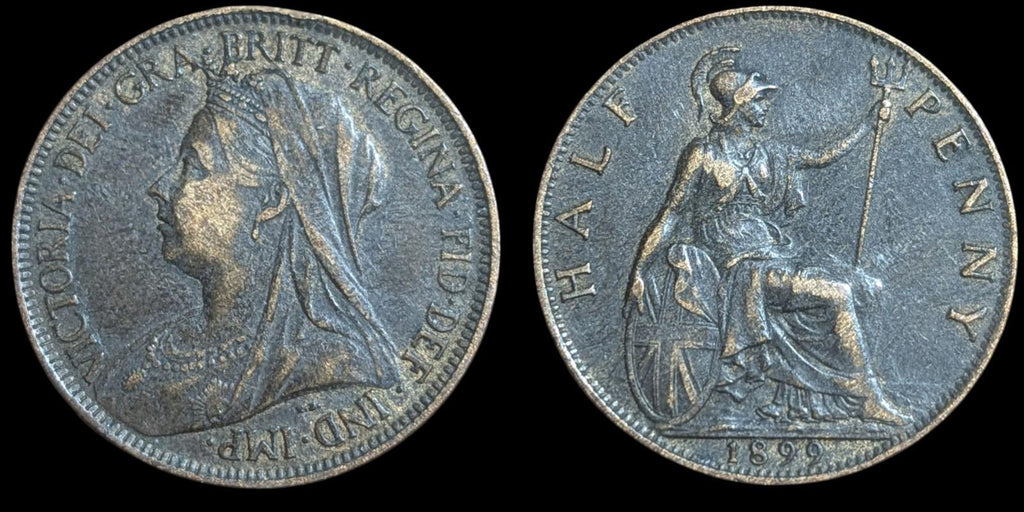 1899 Grande-Bretagne Victoria Halfpenny Belle Originale Magnifique Qualité