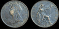 1899 Grande-Bretagne Victoria Halfpenny Belle Originale Magnifique Qualité