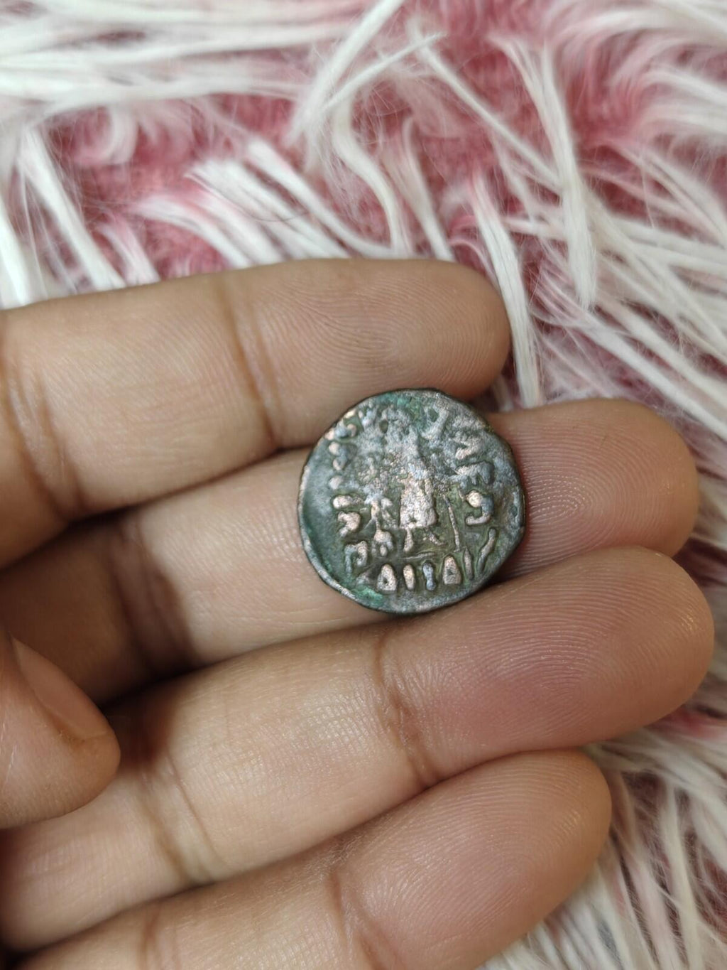 Drachme indo-scythe, monnaie de cuivre, 80 av. J.-C., Bactriane, roi de l'époque grecque antique
