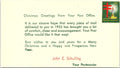 Vintage 1952 Christmas Greetings From Your Post Office Postcard John E Schulling