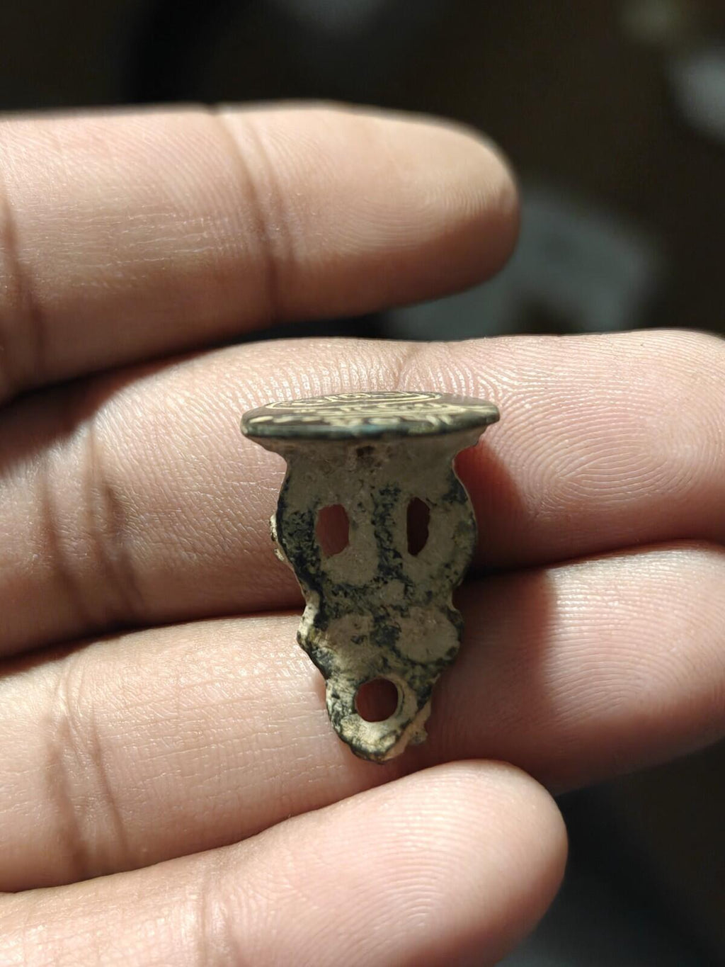 Rare Ancient Islamic Bronze Royal Wax Seal Document Stamp