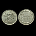 1922 Italy One 1 Lira Seated Female Left Nickel World Coin Scarce Coin
