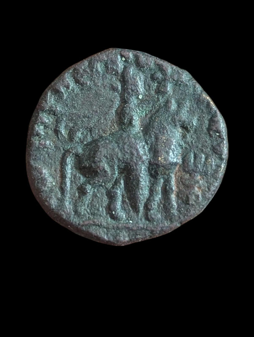 Indien Kushan Soter Megas Tétradrachme Bronze HAUTE Qualité 20 mm