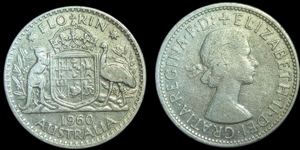 1960 Australia Florin - Beautiful Silver Coin