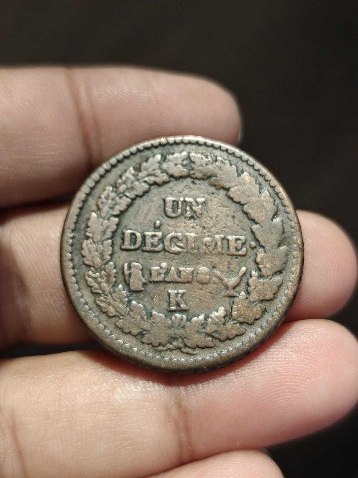 法国 - 1 迪西姆 8 (1799) K 波尔多铸币厂 高模块 稀有