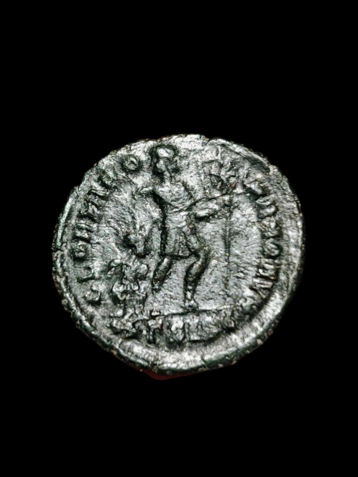 VALENTINIEN I Captif & Chi-Rho Chrétien ANCIENNE Monnaie Romaine Antique