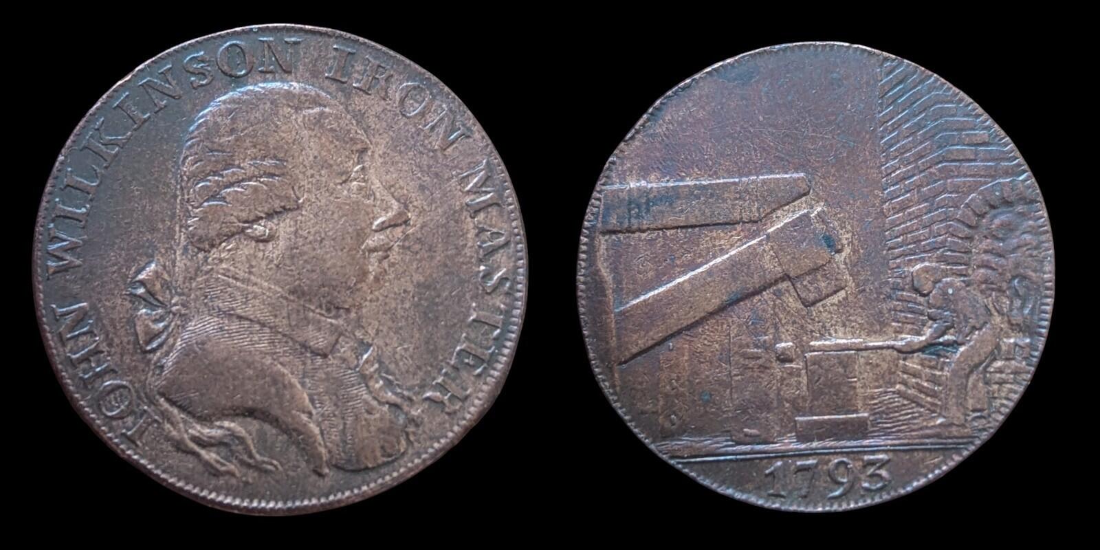 1793 JOHN WILKINSON IRON MASTER COPPER TOKEN