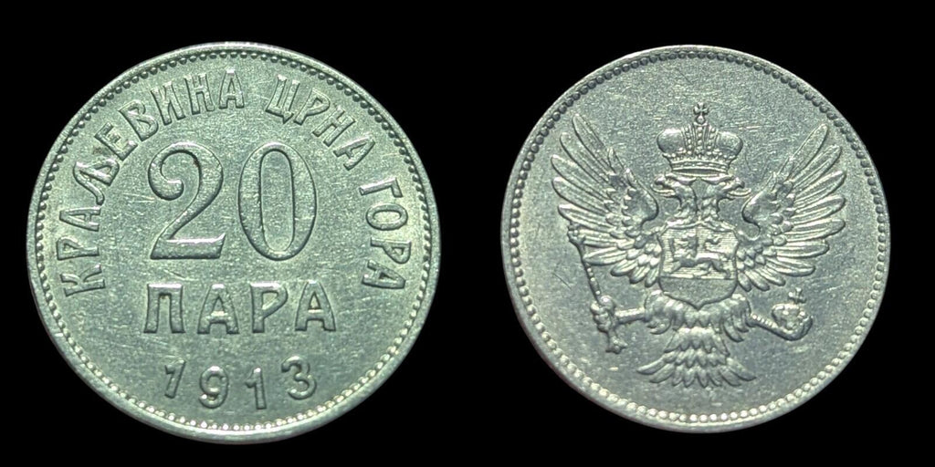 MONTENEGRO 1913 Twenty 20 Para KM# 19 Uncirculated