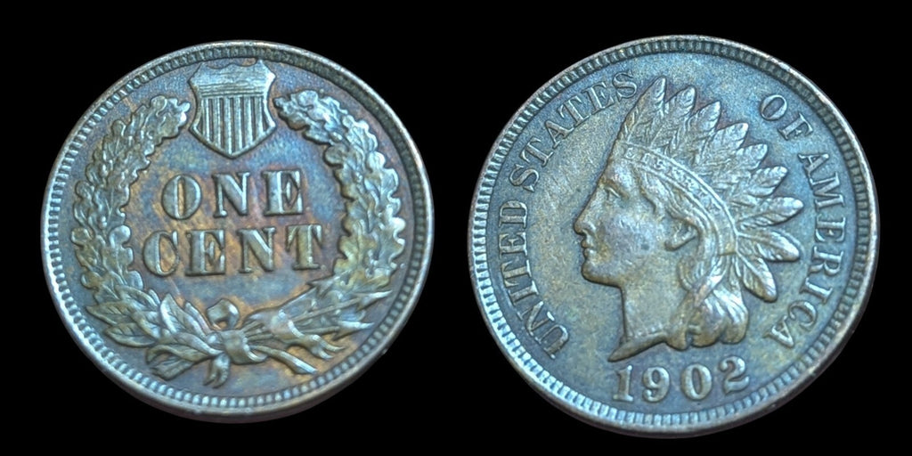 1902 Indian Head One Cent, Penny 1c ~ Choice Uncirculated Tone Brown