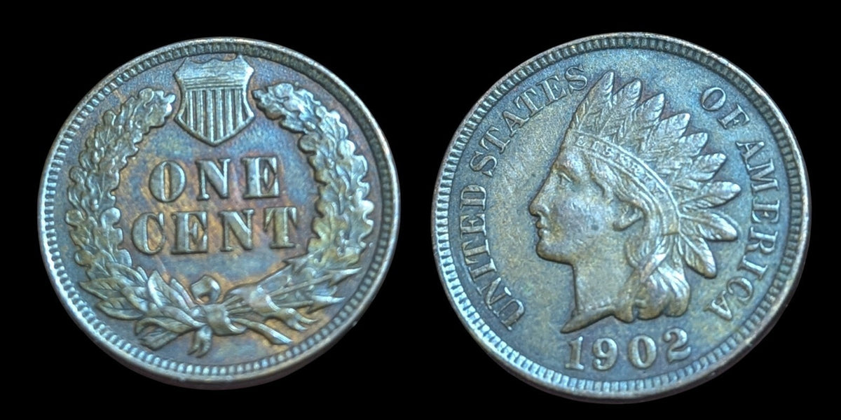 1902 Indian Head One Cent, Penny 1c ~ Choice Uncirculated Tone Brown