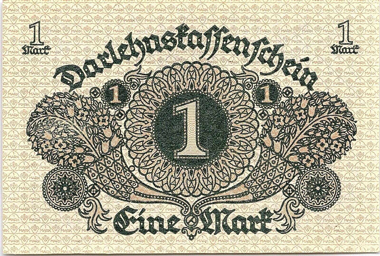 Paper Money From Germany, 1 Mark, 1920 Bank Note