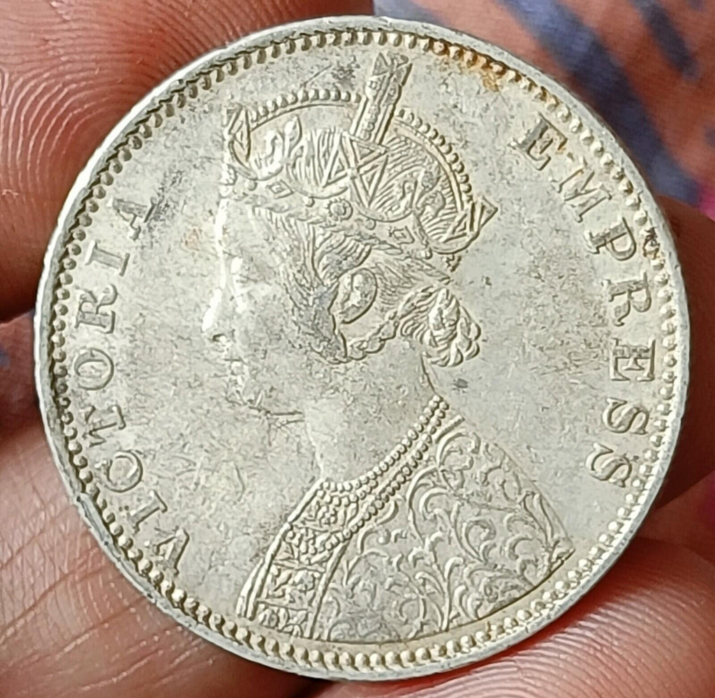 #E3#Victoria-British India Silver Rupee-1901-Bombay Mint Nice grade