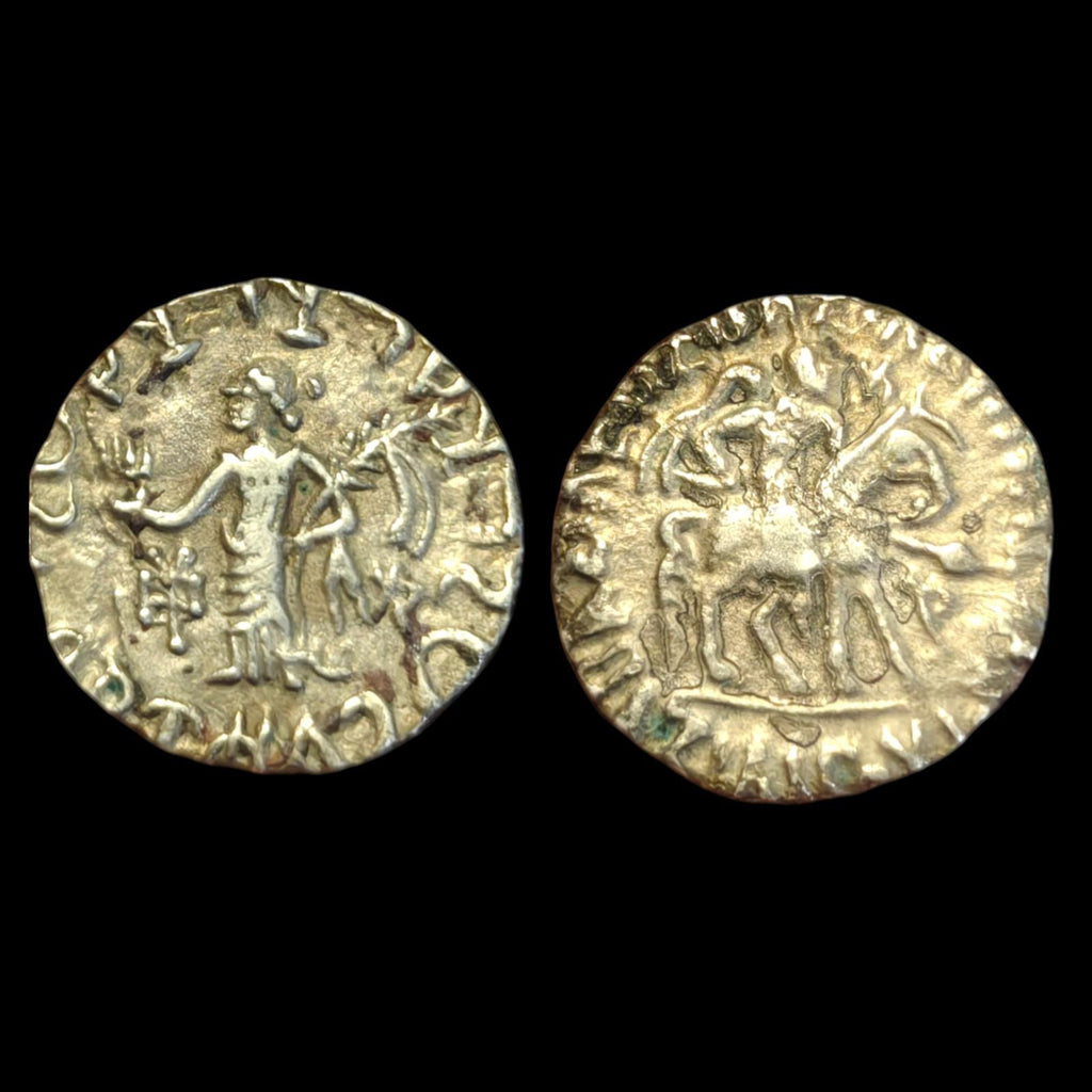 古代斯基泰国王，阿泽斯二世，公元前58-12年，印度-希腊王国德拉克马，罕见