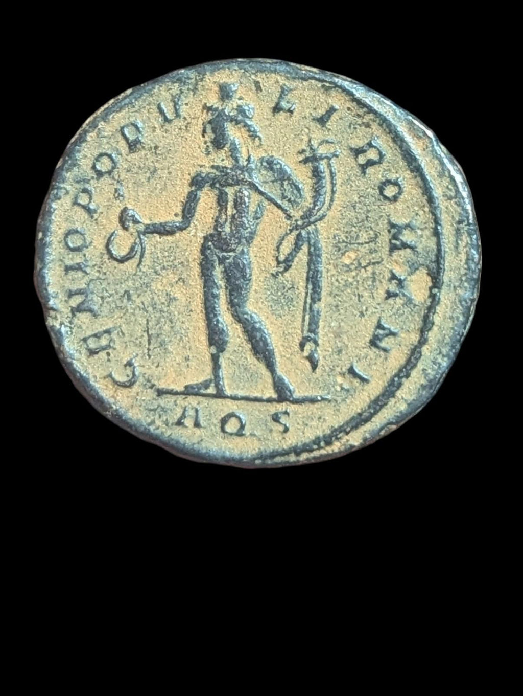 Ancient  Roman Coin MAXIMIAN 300AD GENIO POPVLI  ROMANI - Cyzicus Mint, 5.7g