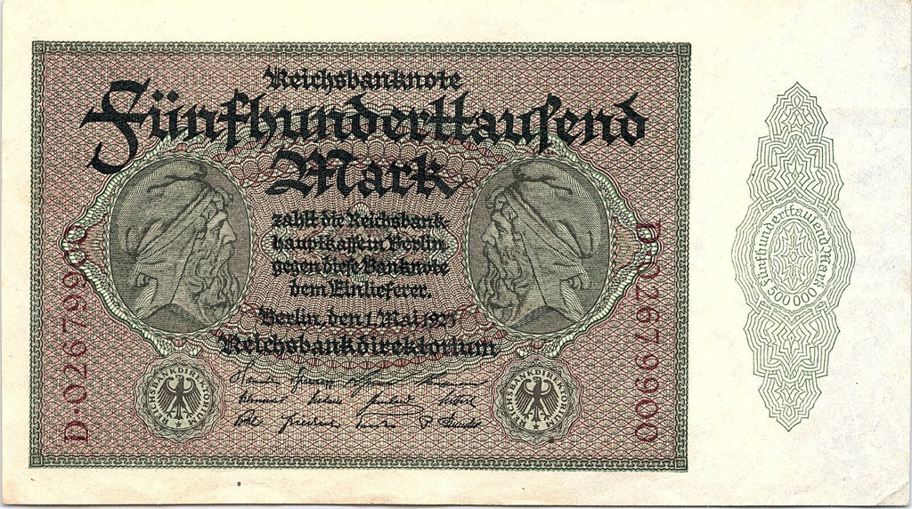 GERMANY  500 000 Mark 1923  HIGH GRADE BANKNOTE