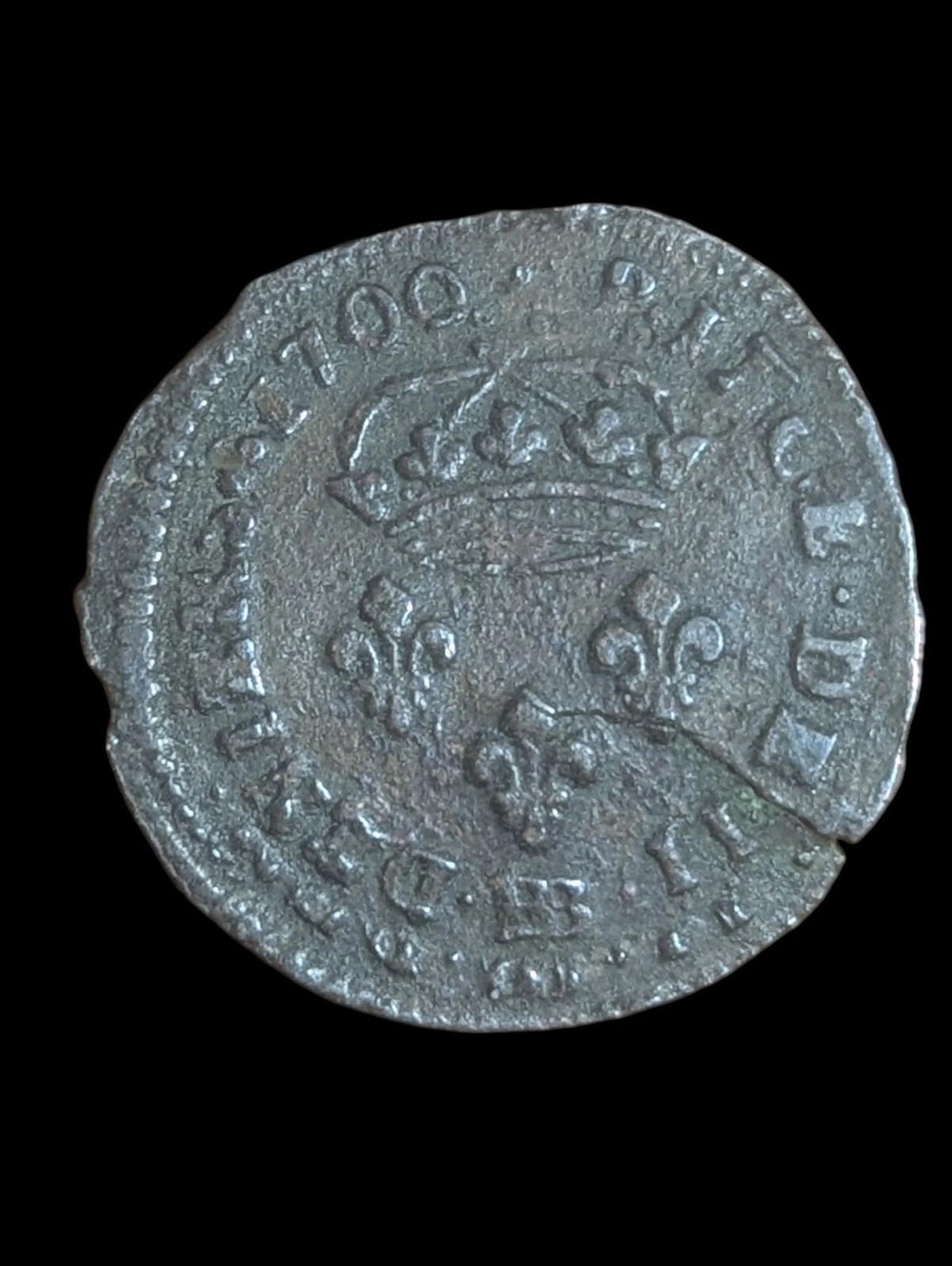 France, Louis XIV, 4 Deniers, 1700, Strasbourg, Cuivre, Gadoury:8