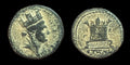Antioche, Monnayage civique romain, 59-60 ap. J.-C., Règne de Néron, Tyché et autel en flammes#
