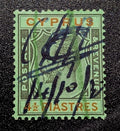 Cyprus Sc#102 Written Cancel on Piece 1924 George V