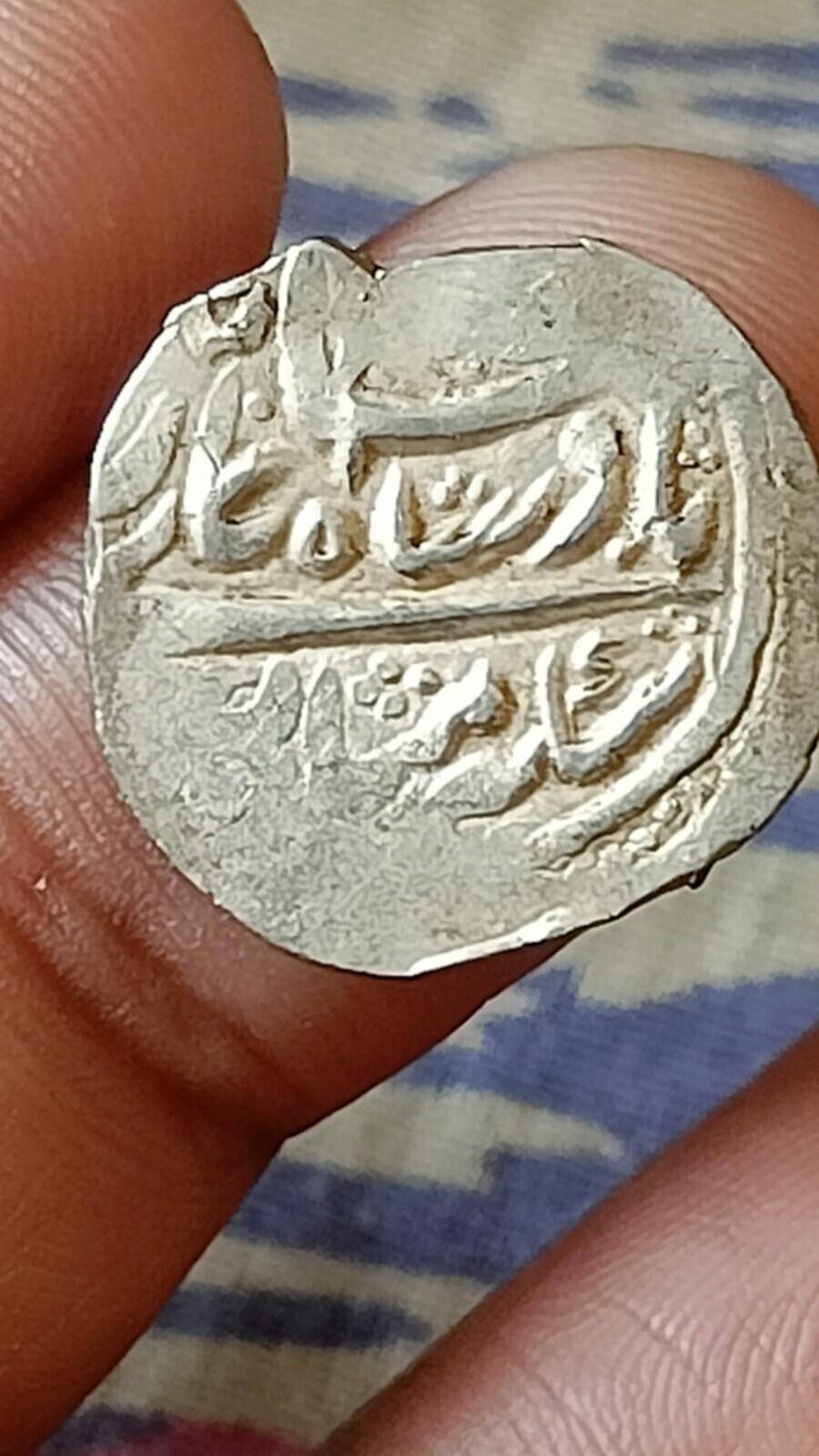 G1⭐Médiéval ⭐ INDE⭐ancien ÉTAT DE GARHWAL Timsha (3 masa) PIÈCE EN ARGENT Rare