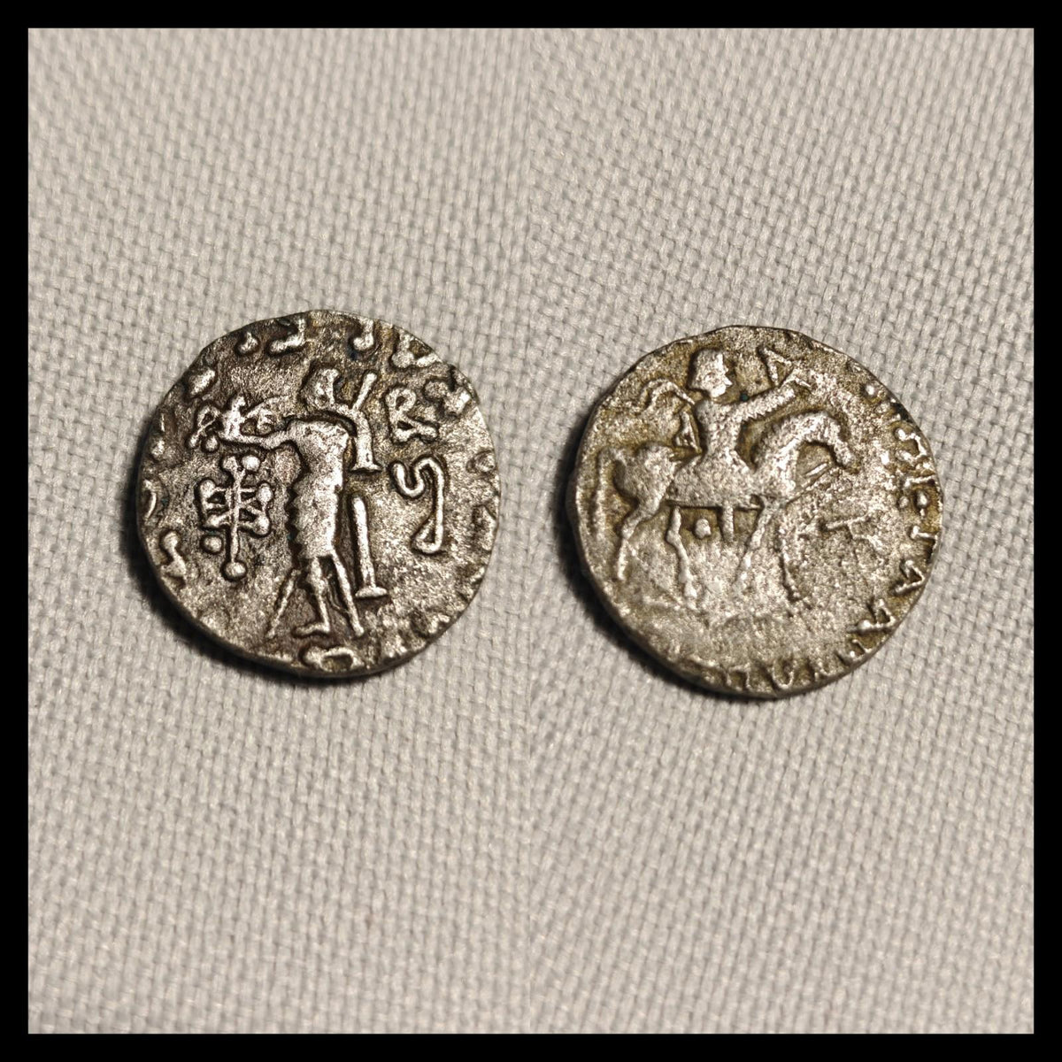 Ancient Indo-Scythian Kingdom Azes II AR Tetradrachm Silver Coin