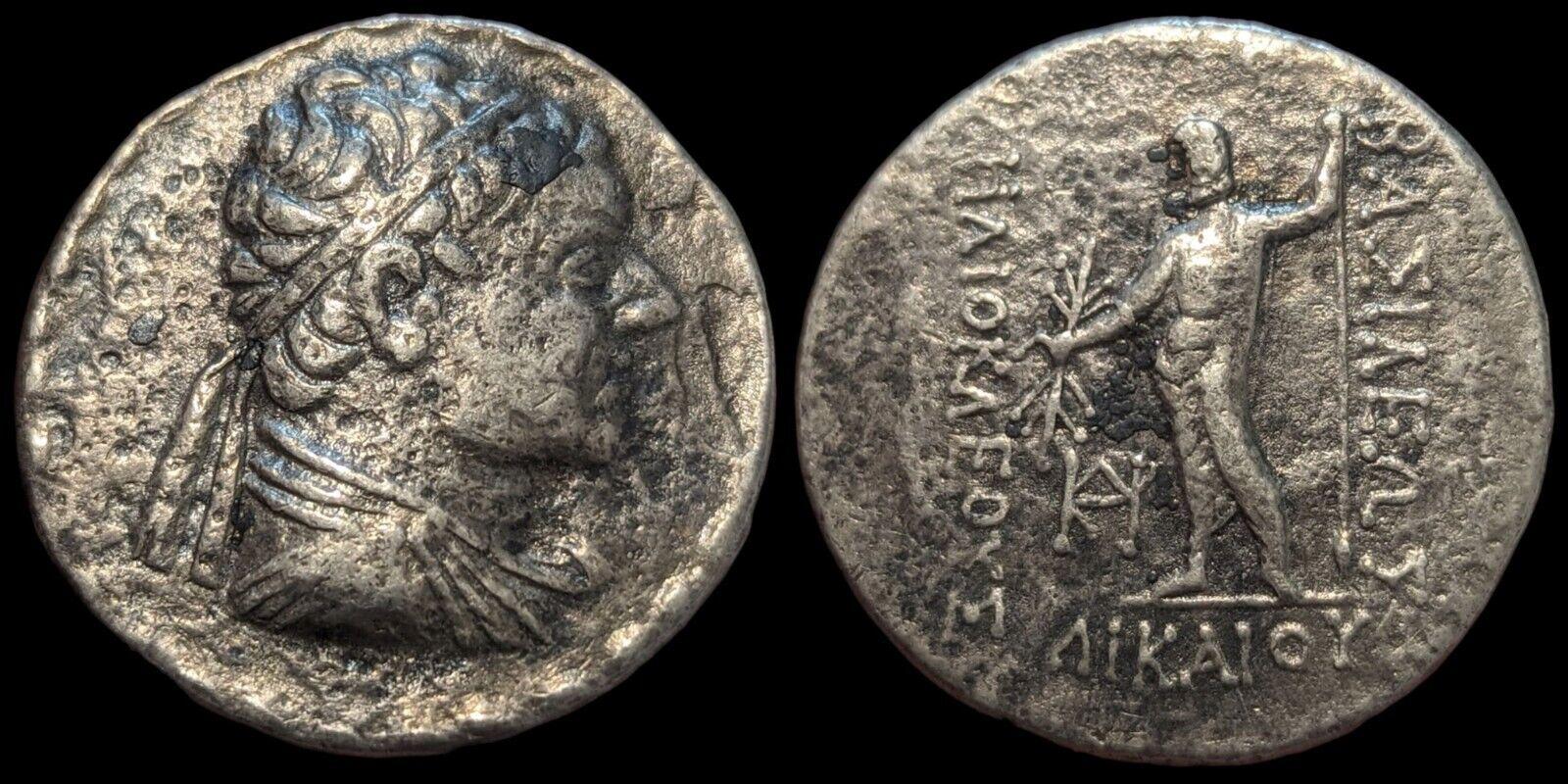 BAKTRIA. KINGDOM. HELIOKLES DIKAIOS (CA. 145-130 BC) AR HEAVY Tetradrachm 22g