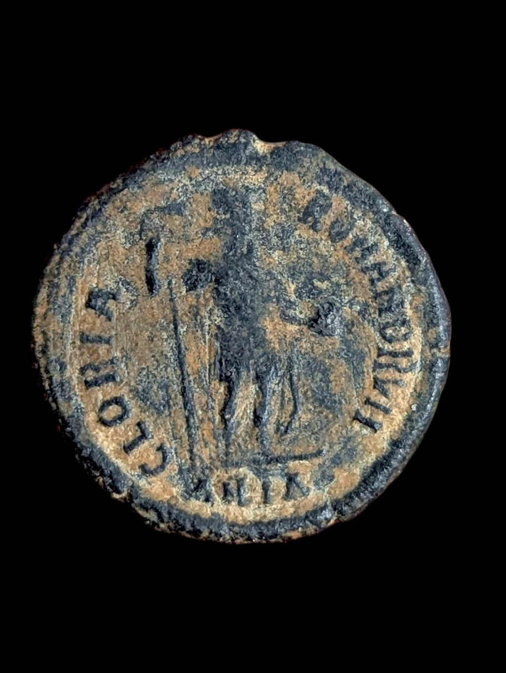 Roman coin of Theodosius I - Antioch , maiorina, Gloria Romanorum. AE2, 5.3 Gr