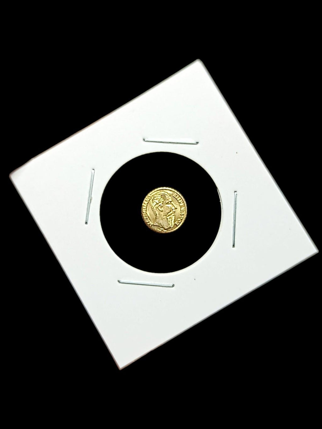 1865 Mexico Miniature GOLD Maximil .4 Gram Gold Coin BU Unc