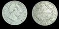 Inde (Britannique) KM449.3, Demi Roupie 1835 (C) Date Clé Rare