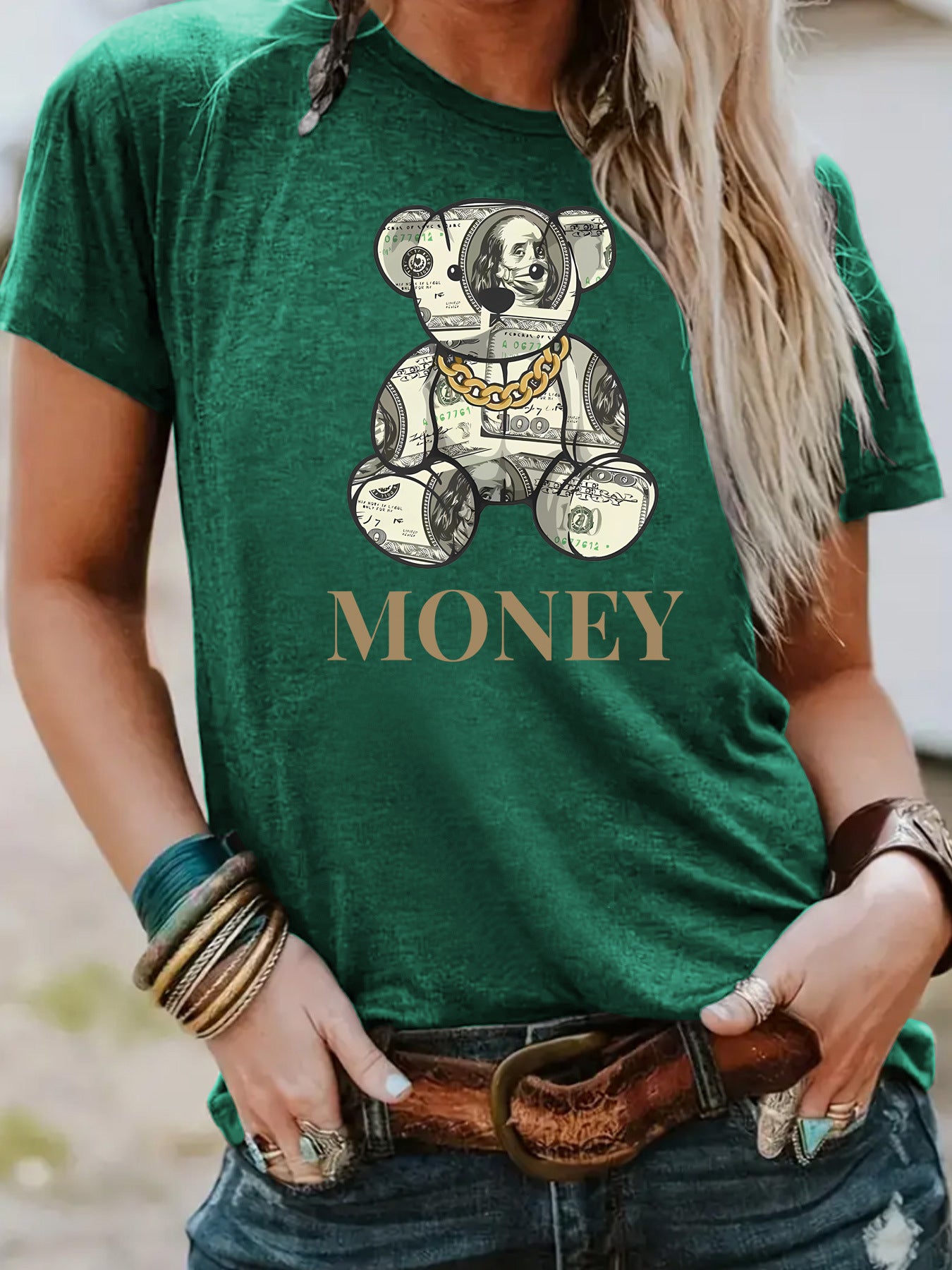 T-shirt MONEY banknote bear image