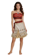 Moana Cosplay Costume Women's Anime Dress-Up Grass Skirt Set Halloween Performance Outfit