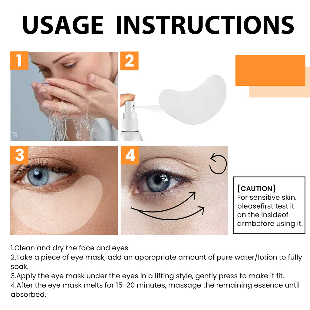 EELHOE Collagen Water Soluble Eye Mask, Fade Fine Lines, Bags And Dark Circles Hydrating And Firming Eye Patch