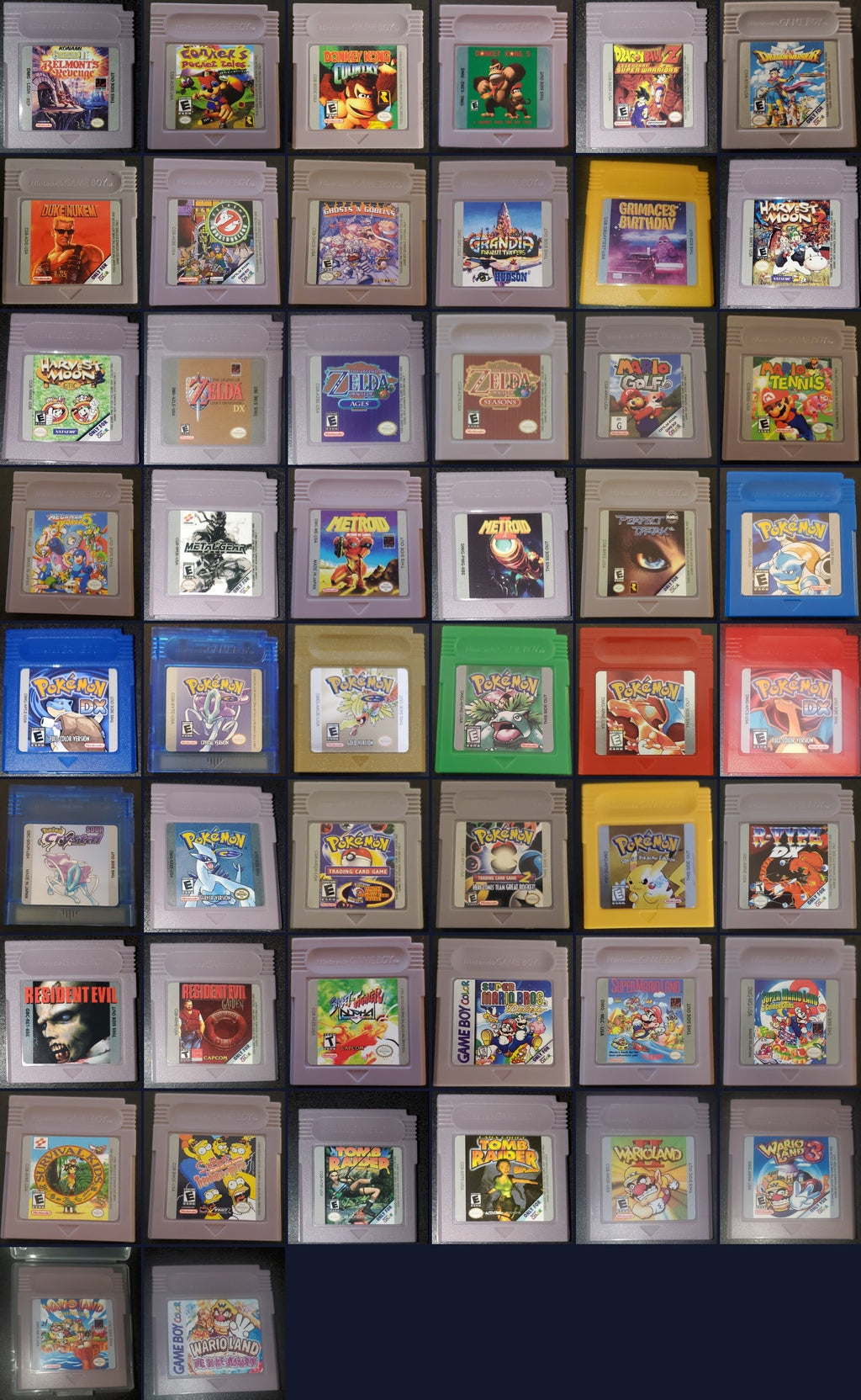 GBC 视频游戏卡带收藏 任天堂 Gameboy Color