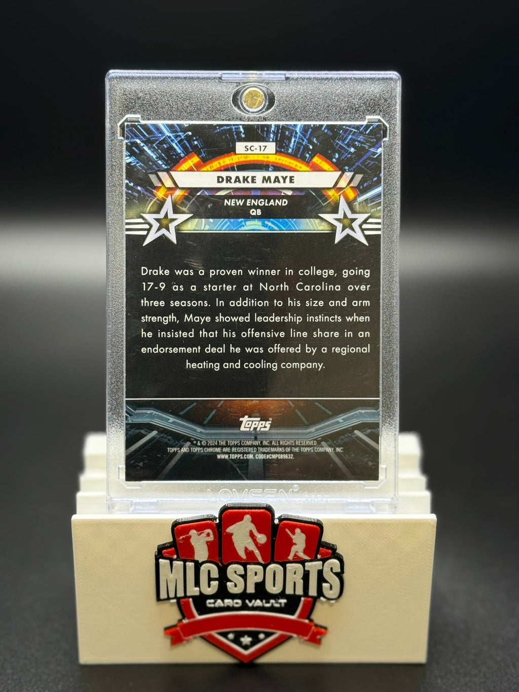 2024 Topps Chrome Cosmic Star Command #SC-17 Drake Maye Rookie Card RC