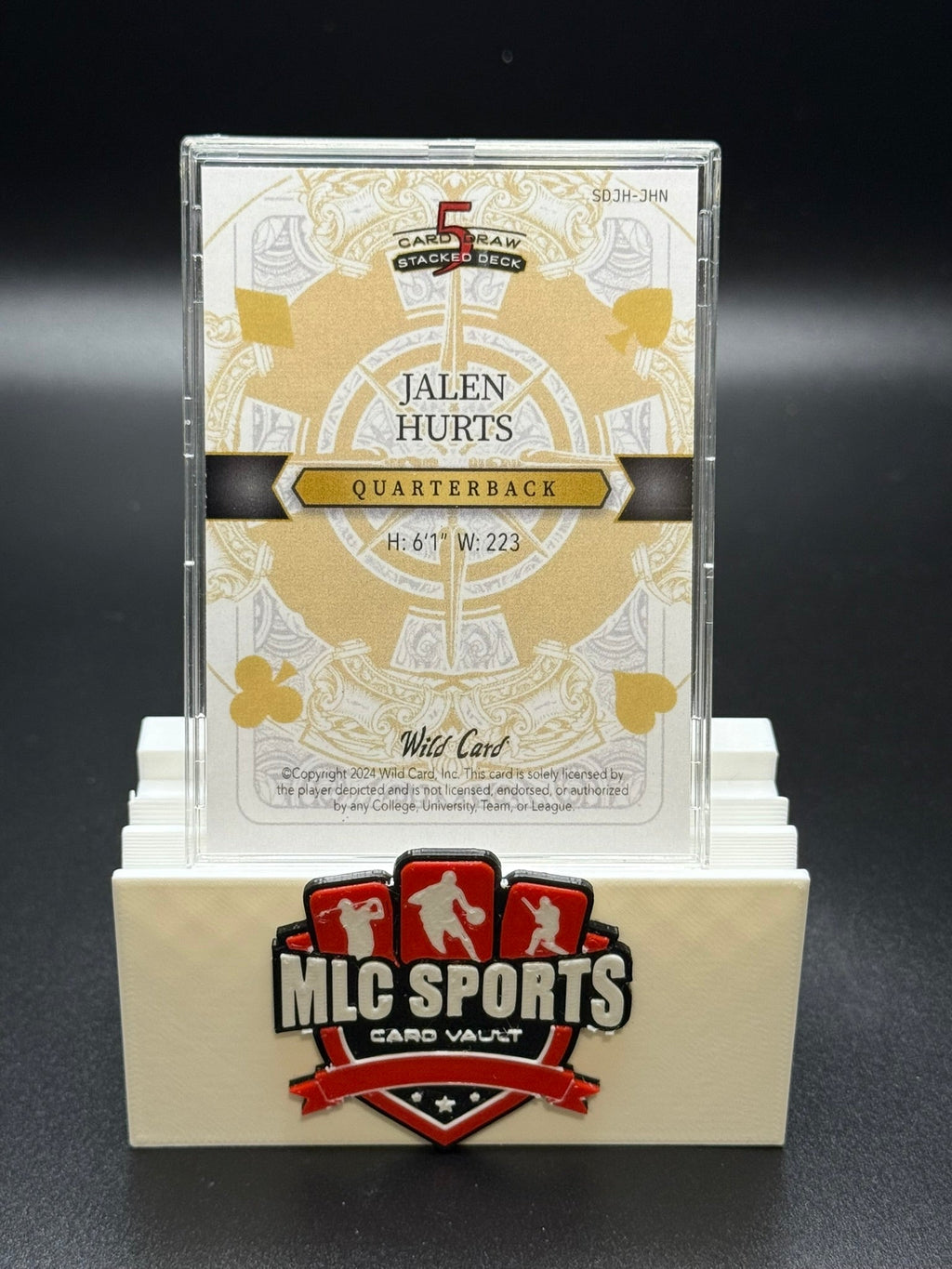 2024 Wild Card 5 Card Draw Stacked Deck Jalen Hurts 1/1