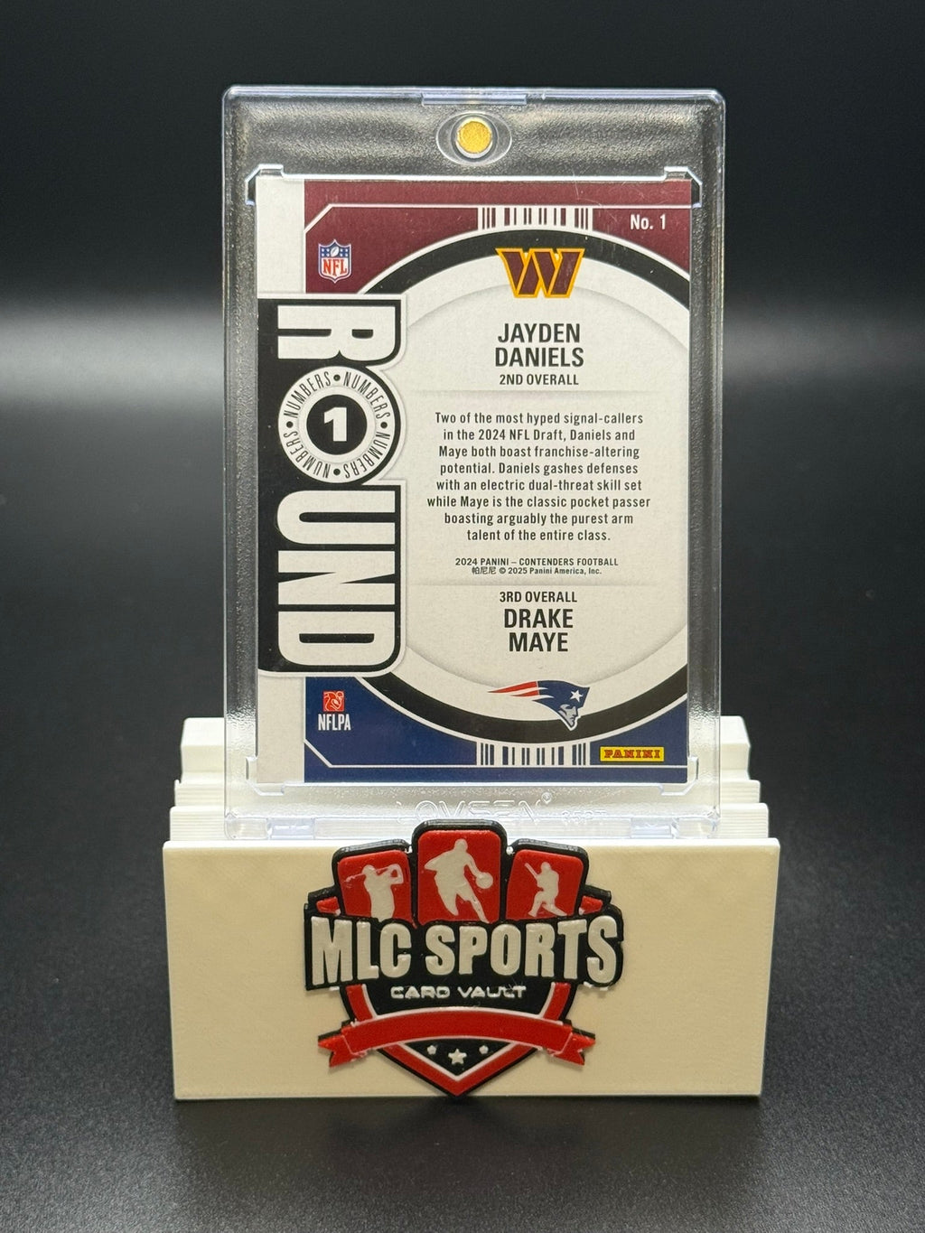 2024 Panini Contenders “Round Numbers” Jayden Daniels & Drake Maye Rookie Card