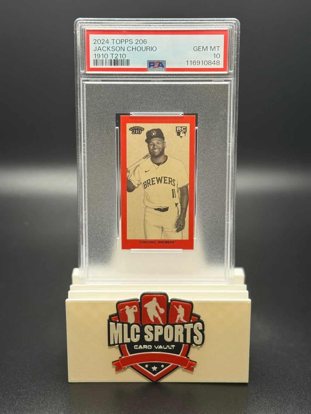 2024 Topps 206 Jackson Chourio T210 Old Mill PSA 10 Rookie Card
