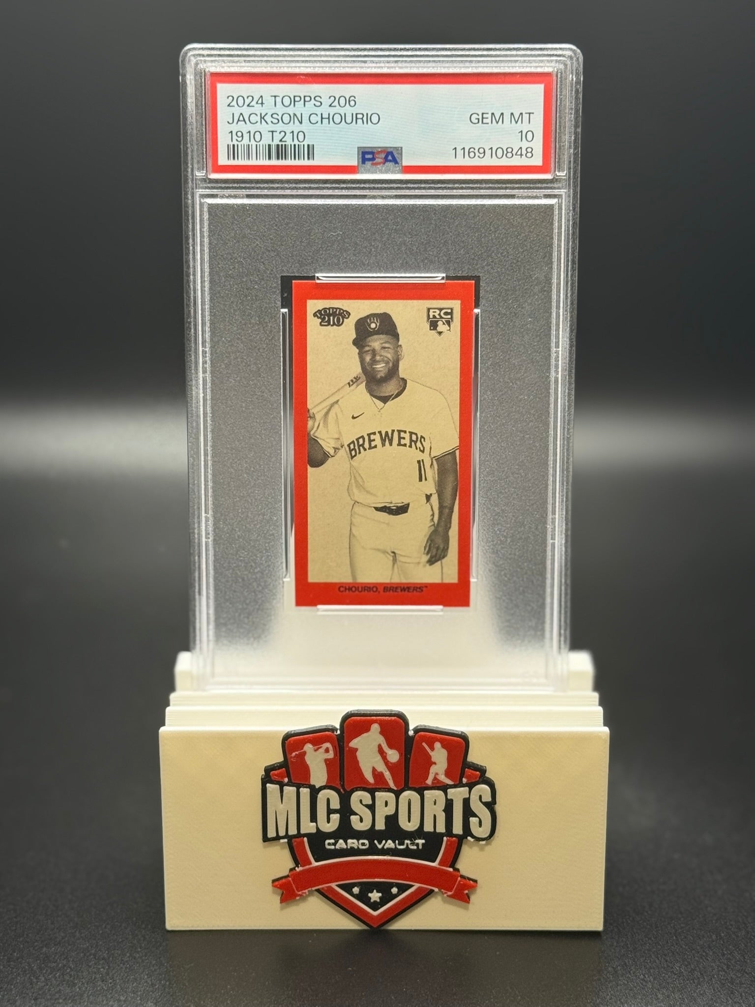 2024 Topps 206 Jackson Chourio T210 Old Mill PSA 10 Rookie Card