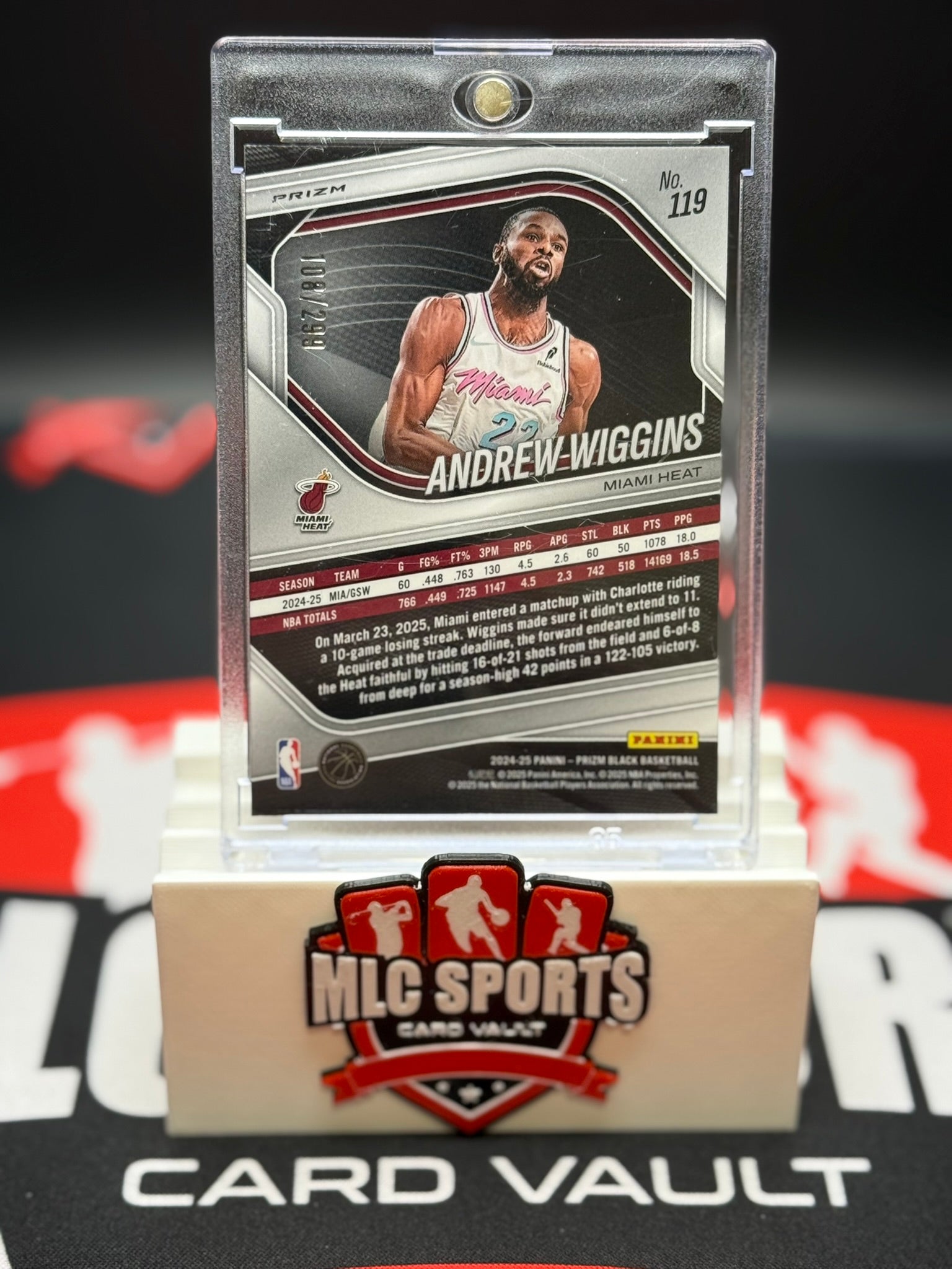 2024-25 Panini Prizm Andrew Wiggins Red /299 #119 Heat